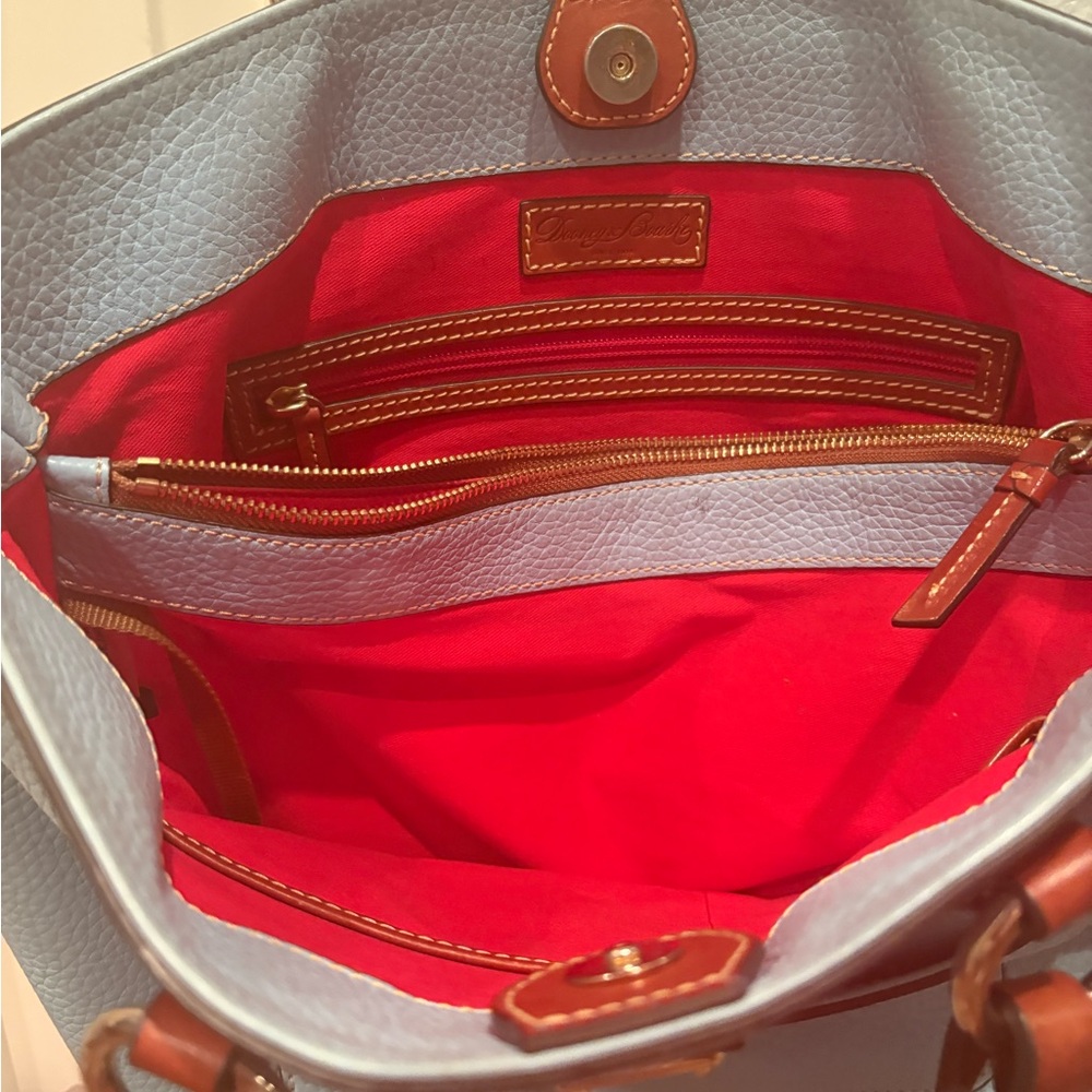 Dooney & Bourke Blue and Red lining llight blue Hobo Bag